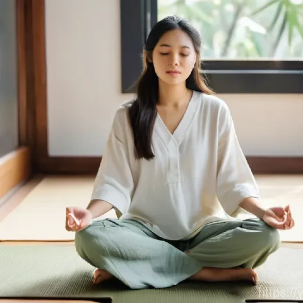 좌절 극복을 위한 자가 진단 방법 - **Prompt:** "A serene Vietnamese woman in her late 20s, dressed in comfortable, modest loungewear (s...