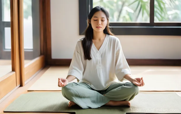 좌절 극복을 위한 자가 진단 방법 - **Prompt:** "A serene Vietnamese woman in her late 20s, dressed in comfortable, modest loungewear (s...